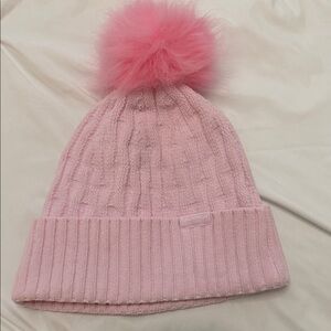 NWOT Lululemon Pink Knit Beanie with Pom Pom